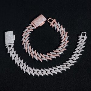 15mm Thorn cuban bracelet- VVS moissanite GRA certified