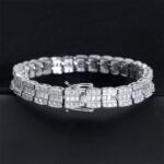 8.5mm Baguette mix-set tennis bracelet- VVS moissanite GRA certified