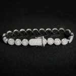 10mm Round pave-set tennis bracelet- VVS moissanite GRA certified