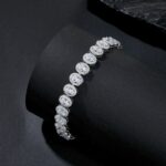 8mm Oval cluster tennis bracelet- VVS moissanite GRA certified
