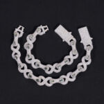 13mm Color-diamond mixed infinity bracelet- VVS moissanite GRA certified