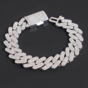 Miami round cuban bracelet- VVS moissanite GRA certified
