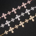 25mm Cross connected hiphop bracelet- VVS moissanite GRA certified