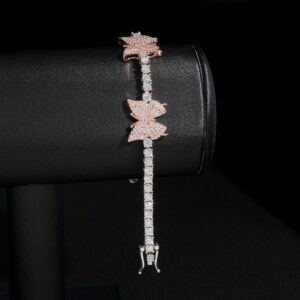 Butterfly tennis bracelet- VVS moissanite GRA certified